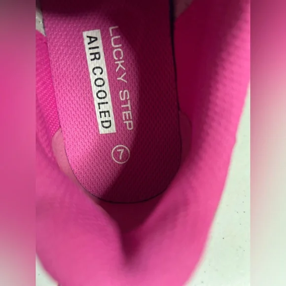 LUCKY STEP Women's Platform Sneakers Gum Sole Pink Retro Comfy Chunky US 7 - Picture 8 of 8